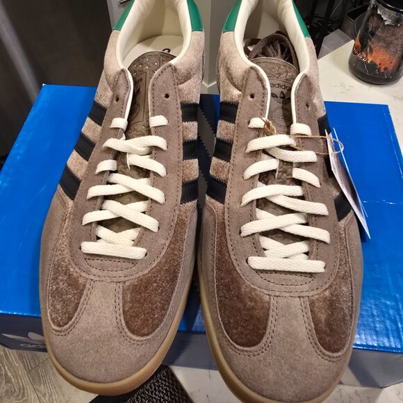 adidas Originals GAZELLE INDOOR JP7784 Earth Strata / Core Black Mens Sz 13 NEW - Picture 3 of 13